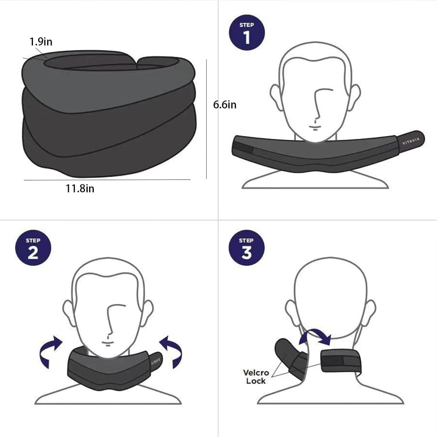 Cuello Cervical Cervanix Antironquido – Alivio del Dolor de Cuello y Mejor Descanso